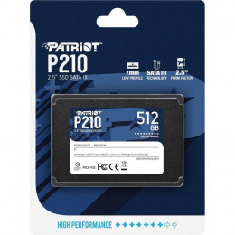 Жёсткий диск внутренний PATRIOT 512GB P210S512G25